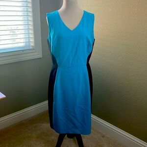 New York & Co turquoise/black dress, size M
